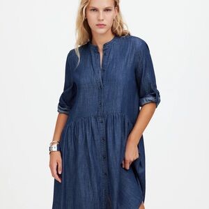 MADEWELL Denim Button-Front Mini Shirtdress